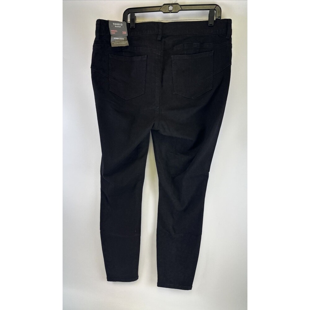 Torrid Bombshell Skinny Black Jeans Premium Stretch High Rise Destructed NWT 20R - Picture 8 of 14